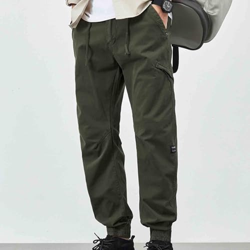 DESKABLY Men's Joggers Pants Lightweight Casual Cargo Pants with Zipper Pockets Elastic Waist Athletic Workout Running Pants4