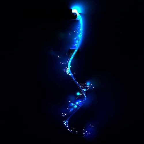 Miniatura 8 de AMKI Látigo de fibra óptica, látigo de píxeles de flujo de baile, súper brillante, juguete rave, 40 efectos de color, modo de batería, látigo