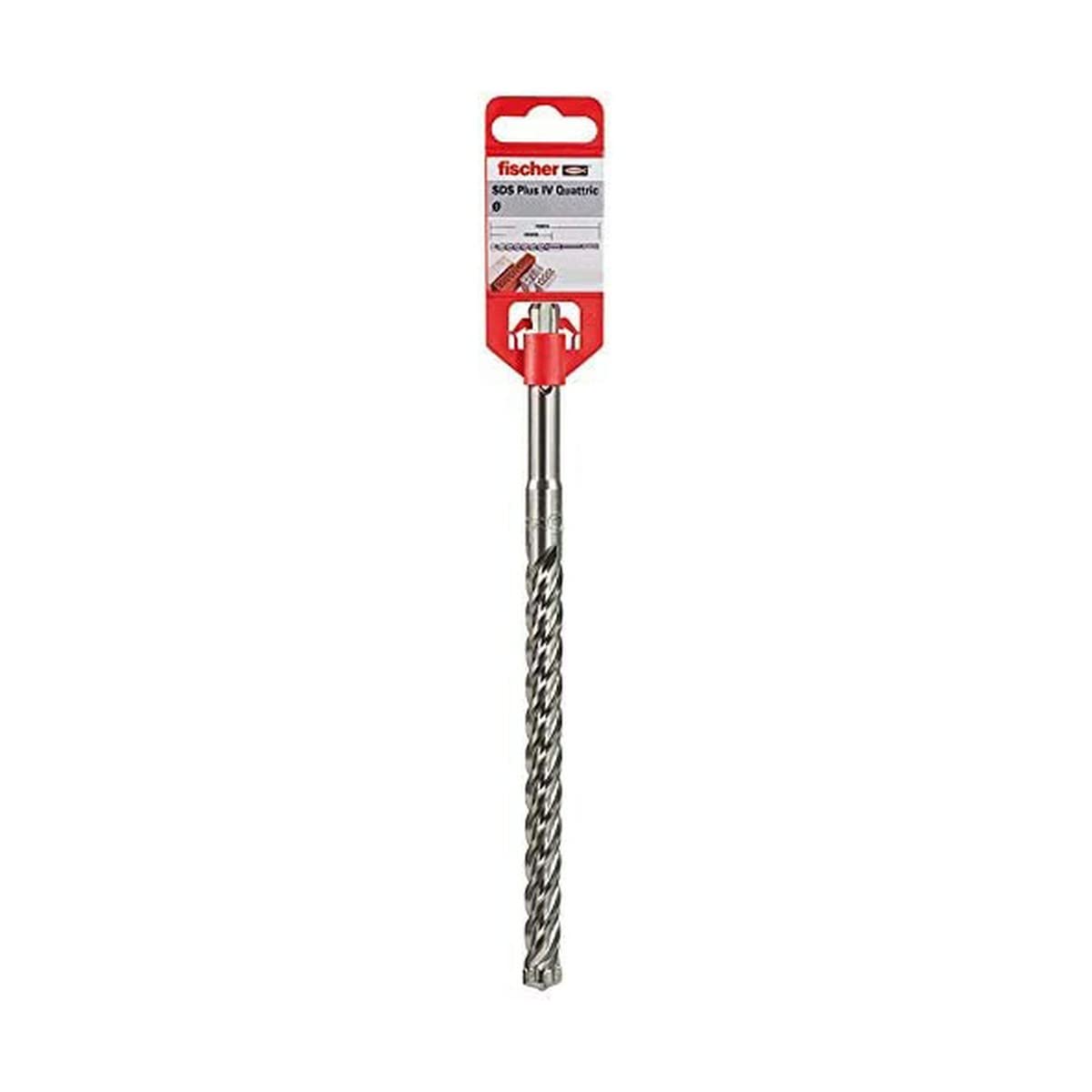 Fischer Multi-Coloured Quattric Ii 20/200/250 Sds Plus Four Flute Drill Bit And Rotary Hammer 549958