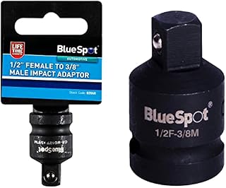 BS Professional Impact Adaptor | Socket Reducer | from 1/2'' Female Drive to 3/8'' Male Drive | Air & Hand Tools | DIY | UK Free P&P