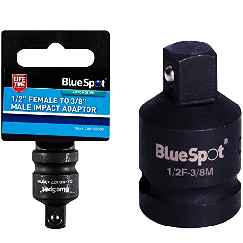 BS Professional Impact Adaptor | Socket Reducer | from 1/2'' Female Drive to 3/8'' Male Drive | Air & Hand Tools | DIY | UK Free P&P