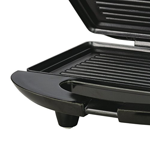 Brentwood Panini Press And Sandwich Maker Non-Stick, 9.75" X 9.75" X 3.75", Black #TOP5
