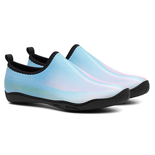 Sapatilha Aquática Antiderrapante Tênis Praia Híbrido Pesca Cachoeira Trilha Bike (Arco Iris, br_foo