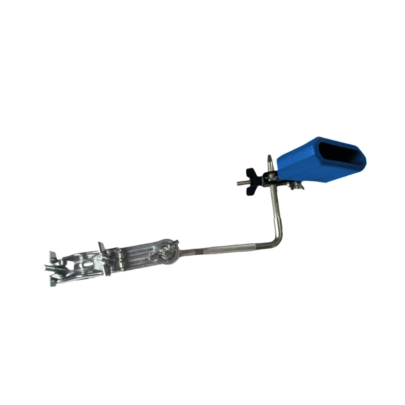 Soporte para Cencerro de Bombo Soporte Expandible con Varilla en L Y Clip Fuerte Diseño Ajustable de Aleación de Zinc Adecuado para Conciertos Clases, Azul