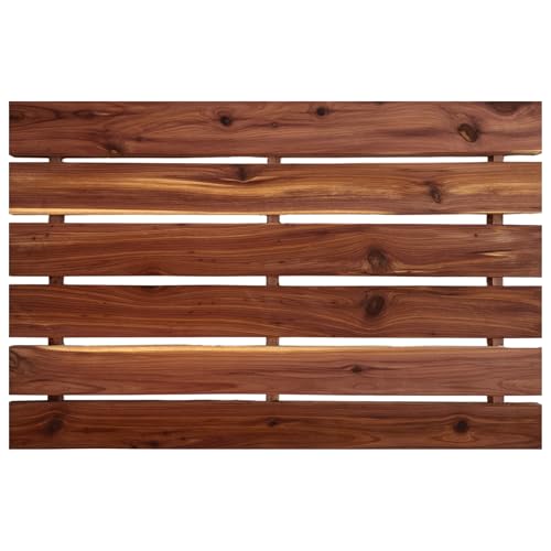Luxury Cedar Bath Mat – Root Vida Handcrafted, Sustainable Wood | Aromatic, Spa-Quality, Earth-Friendly Design 22x14