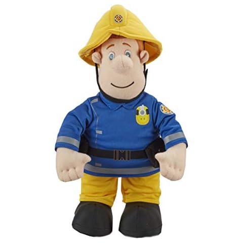 FIREMAN SAM TALKING PUSH 12 inch soft toy with Fireman Sam phrases, theme tune and sound effects Cover