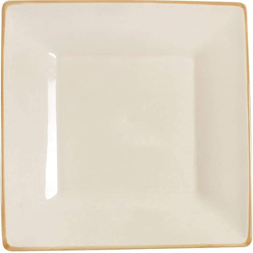 Pottery Barn Plato de ensalada de masilla cuadrada asiática