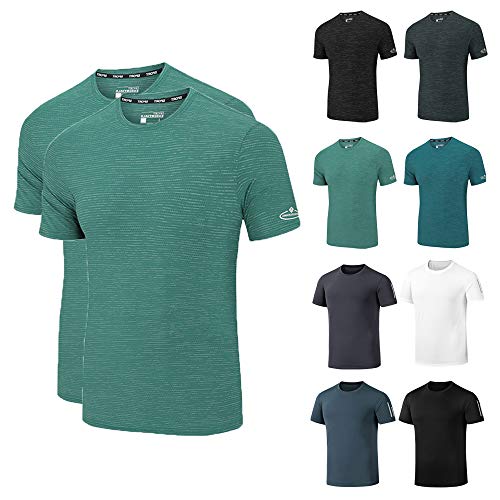 T-Shirt Séchage Rapide Sport Homme Sous-Couche Respirante Gym Running Top L