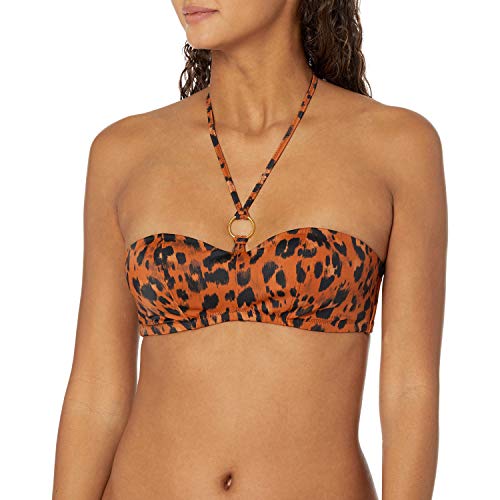 Haut de bikini bandeau Freya Roar léopard 34E pour un maintien optimal à la plage