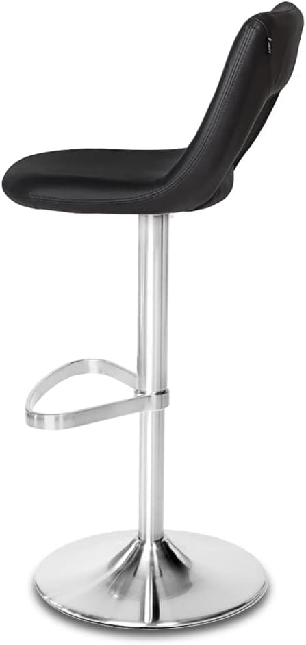 Zuri Furniture Black Jazz Adjustable Height Swivel Armless Bar Stool