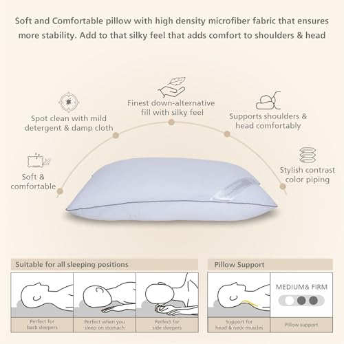 Image of maspar Filina Super Soft and Lofty Pillow White 50X75 CM