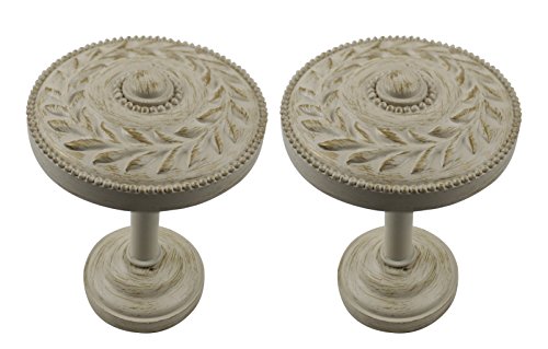 Urbanest Set of 2 Hera Medallion Drapery Holdback, Gilded French White