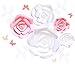 Produktbild Fonder Mols 3D-Papierblumen-Dekorationen, Rosa, Weiß, 14 Stück