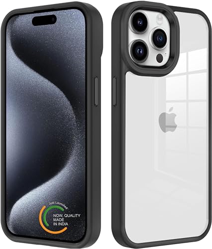 Image of for iPhone Case 15 Pro, [Anti-Yellowing Technology] [Military Grade Drop Protection] Shockproof Slim Hybrid Phone Case for iPhone 15 Pro- Carbon Black
