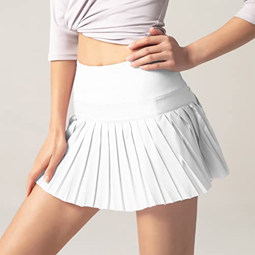Miashui Wedding Skirt Women's High Waisted Golf Running Skorts Sports Pleated Skirts Pockets Pant Skirts Sequin Skirt White #TOP2
