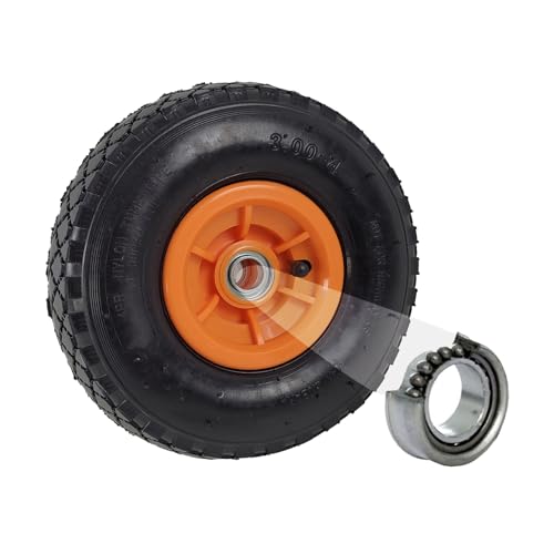 TRUTZHOLM Sackkarrenrad 260x85 mm 3.00-4 Bollerwagenrad Luftrad Ersatzrad Nabenlänge 60 mm versetzt orange
