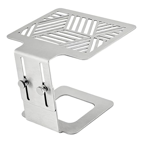 DimyFew Soporte para de Café con Ajuste de Altura Sencillo Soporte Robusto Base Protectora Antideslizante Material de Acero Inoxidable Adecuado para, Plata, Individual