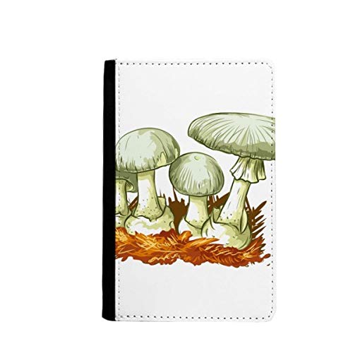 Porte-passeport champignon frais étui de voyage et portefeuille en similicuir