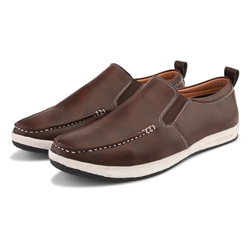 Image of Centrino Walking Loafers for Men | Shoes for Man Stylish | Casual Slip-On Lightweight Moccasins | Cushioned Insole | Breathable Comfortable | Hand-Stitched | Mens Loafer Shoes for Daily Office Outings (9495)
