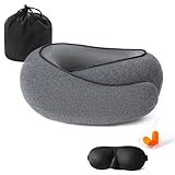 Travel Pillow, Memory Foam Neck Pillow Head Support Soft Pillow for Sleeping Rest, Airplane Car and Home Use