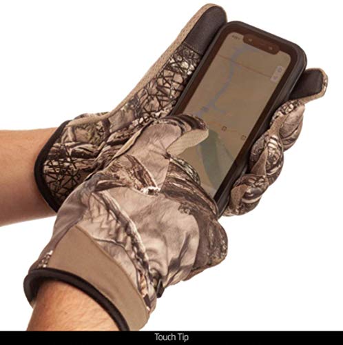 Huntworth Men's Mid Weight, Faux Fur Lined Hunting Gloves, Hidden, X-Large #TOP5