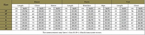 Boys Slim Solid Suit Set Single Breasted Suit Blazer Classic Vest Prom Wedding Party Dresswear Tuxdo Suits Red Wine 4 #TOP5