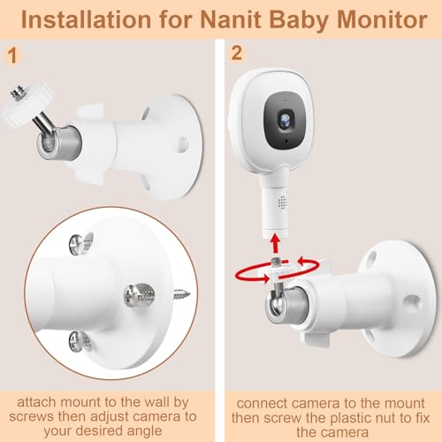 Support de moniteur bébé Nanit Pro mural ajustable avec boîtier clos - 6