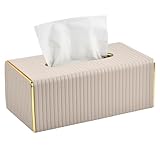 Ecofocet Caja de Pañuelos PU, Caja de Pañuelos Decorativa para Comedor Despacho Coches Baño