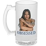 Personalized Photo Frosted Beer Mug Stein 16oz – Custom Gifts for Boyfriend Husband, Year Anniversary Birthday, Best Gift Ideas for Him Men, Father's Day, Unique Valentines Day, Customized Picture DYE