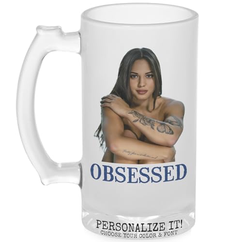 Personalized Photo Frosted Beer Mug Stein 16oz – Custom Gifts for Boyfriend Husband