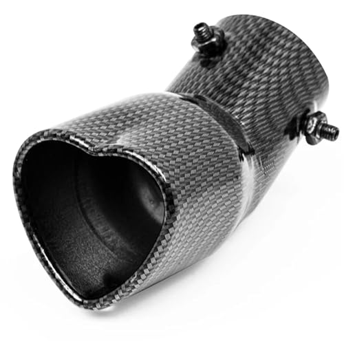 Embout d'échappement universel noir incurvé pour accessoire de voiture