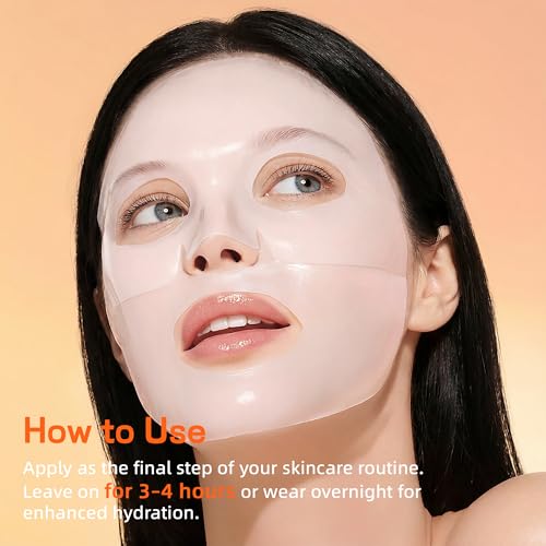Image of Bio-Collagen Real Deep Facial Mask Hydrating Overnight Hydrogel Mask Pore Minimizing Elasticity Firming And Moisturizing 33g x 4ea