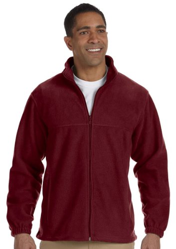 Harriton Men's 8 oz. Full-Zip Fleece XL WINE