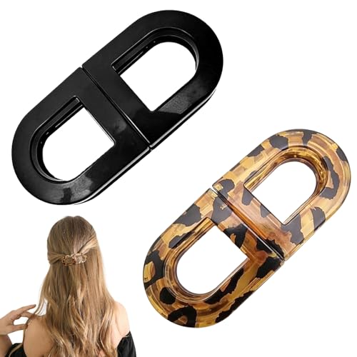 Cesujowaz Pinces à Cheveux magnétiques, Forte durabilité, Pinces à Cheveux magnétiques antidérapantes, Design 2-en-1 sans Couture pour Femmes, Accessoire de Coiffure idéal (2PCS-A)