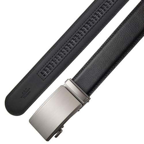 Belt for Men Leather Alloy Automatic Buckle Mens 3.5cm Width Casual4