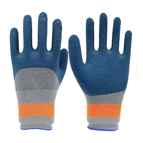 Guantes de jardín para mujer, guantes protectores impermeables para jardinería con revestimiento de goma, resistentes a los arañazos y asequibles | para trabajos agrícolas, cuidado de plantas, lav