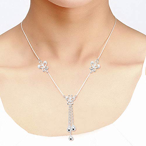 Image of TRUESILVER ACPL 925 Sterling Silver Jewellery Set for Women | BIS Hallmarked Pendant Necklace & Earrings Set | Silver Jewelry Gift for Women