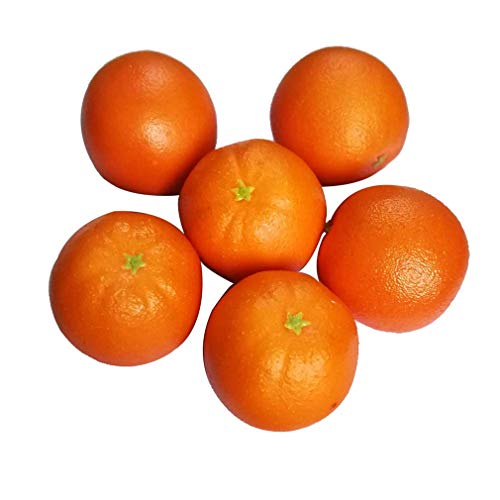 Image of Ulalaza 6Pcs Fake Orange Artificial Fruits Model Lifelike Tangerine Home House Kitchen Party Decoration Desk Ornament