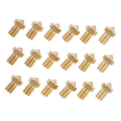 Ipetboom 30pcs Brass Nozzles Head Thread for Printer Practical Nozzle for Printing Accessories Compatible Ed