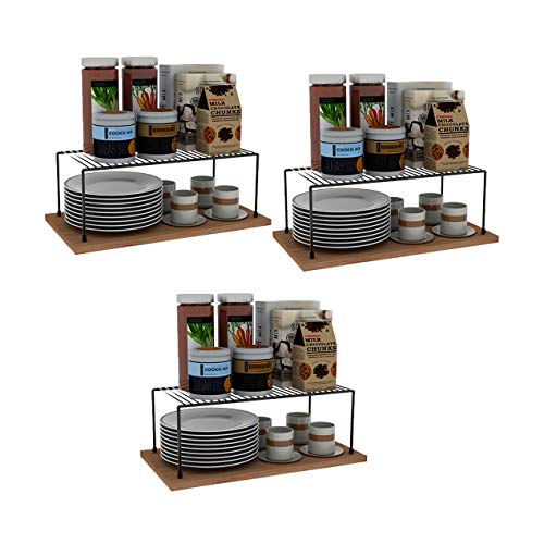 Kit com 3 Prateleiras Organizador de Cozinha Grande 42cm Aço DiCa...