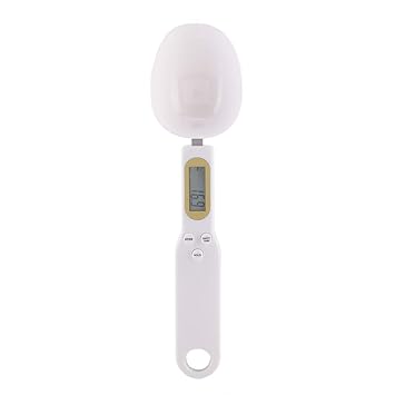 Digital Spoon Scale, LCD Display 500g Capacity 0.1g Readability High Precision Sensor Kitchen Scale Tare Mode Hold Function ABS Plastic Electronic Measuring Spoon for Butter, Flour, Cream, Tea