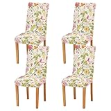 Très extensible : le fond hautement extensible et élastique rend les housses de siège de chaise parfaites pour la plupart des tailles de chaises de salle à manger, faciles à mettre et à enlever.