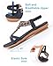 Imagen de ZOEREA Sandalias Mujer Verano Planas Estilo Bohemia Zapatos de Dedo Casuales Playa Moda Sandalia Chanclas Romanas de Damas Estilo E Azul Oscuro