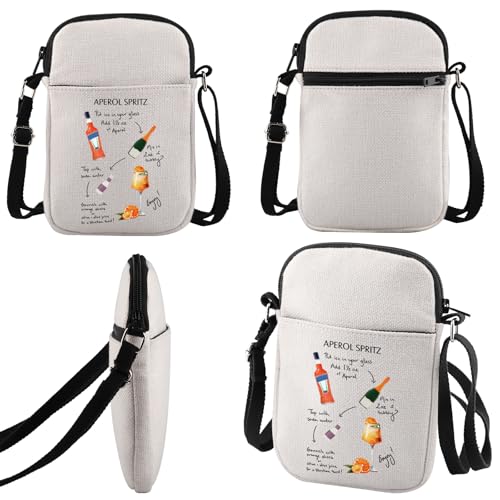 Cocktail Lover Gift Aperol Spritz Bar and Recipe Crossbody Bag Cocktail Recipe Bundle Gift4