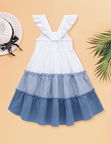 Hipea Toddler Baby Girl Casual Dress Ruffle Halter Sleeveless Dress Summer Beach Dresses Orange 3-4T #TOP7