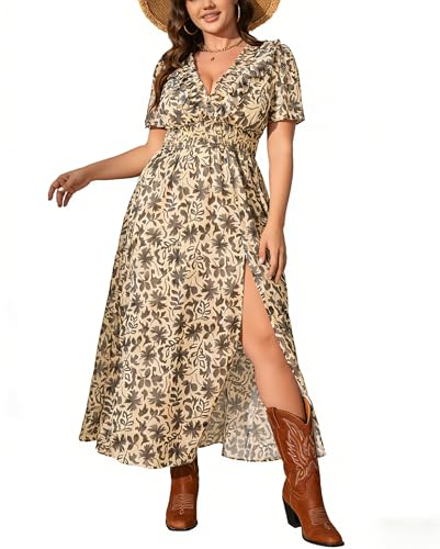 Beach Wedding Guest Dress: Hawaiian Dress Plus Size - Floral