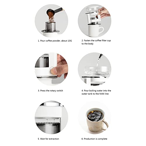 IAOHUO Kaffeemaschine Automatische Handbrühen-Kaffeemaschine Tragbare elektrische rotierende Kaffeekanne for Zuhause… – Bild 4