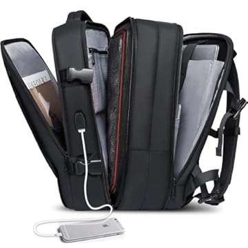 Romantic Crown Mochila de Viagem Expansivel Masculina Feminina, Mochila Para Notebook Executiva Impermeável Reforçada Cabo USB,Mochilas Trabalho Escola Viagens Presente(Preto)