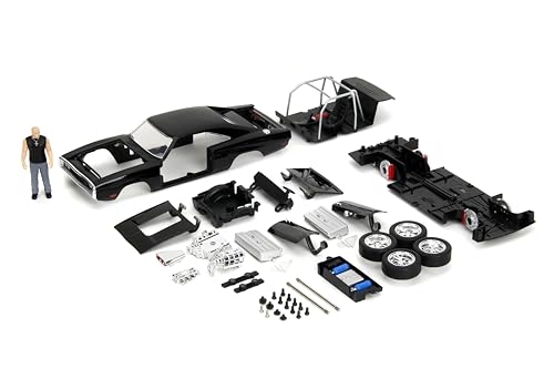 Jada JA30698 1:24 BNC Dodge Charger DIECAST Kit with Dom Figure, Black, 1:24 scale - Image 3