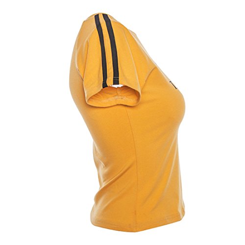 Women Summer Tees Written and Directed by Quentin Tarantino Short Sleeve T Shirts Size L (Dark Yellow)